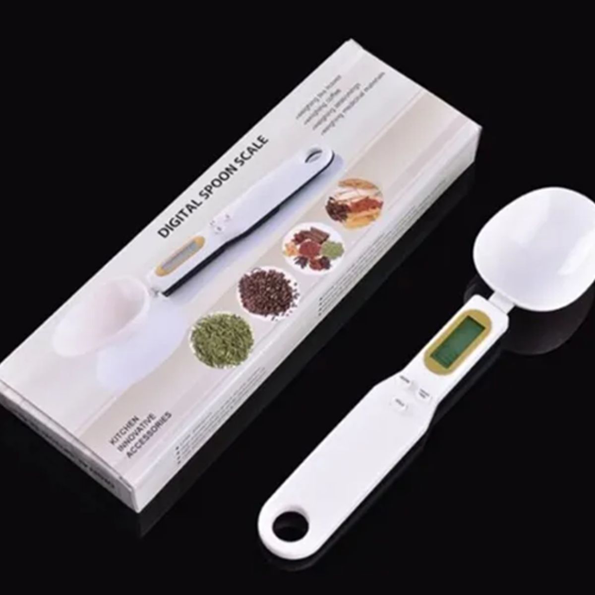 GENERICO - Pesa digital cuchara cocina 01g a 500g color blanco