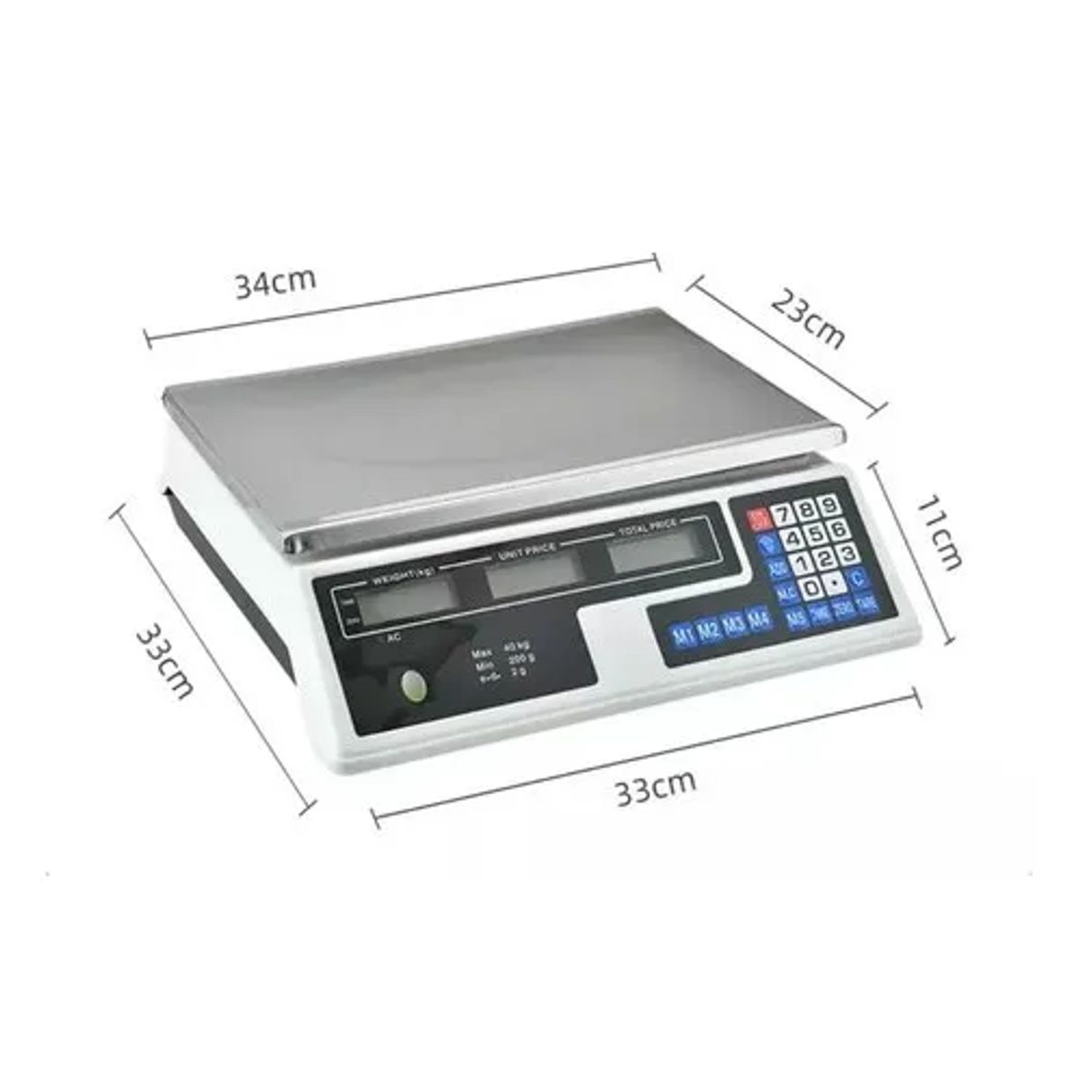 GENERICO - Balanza digital 40kg con bandeja