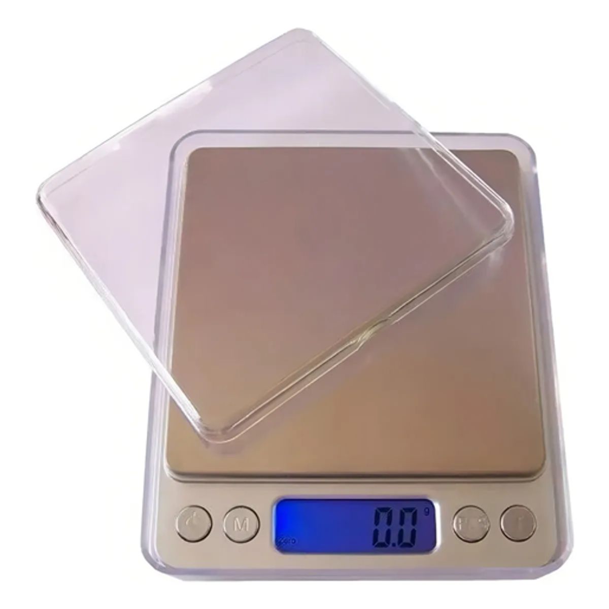 GENERICO - Pesa gramera joyería cocina 01g a 500g color plata