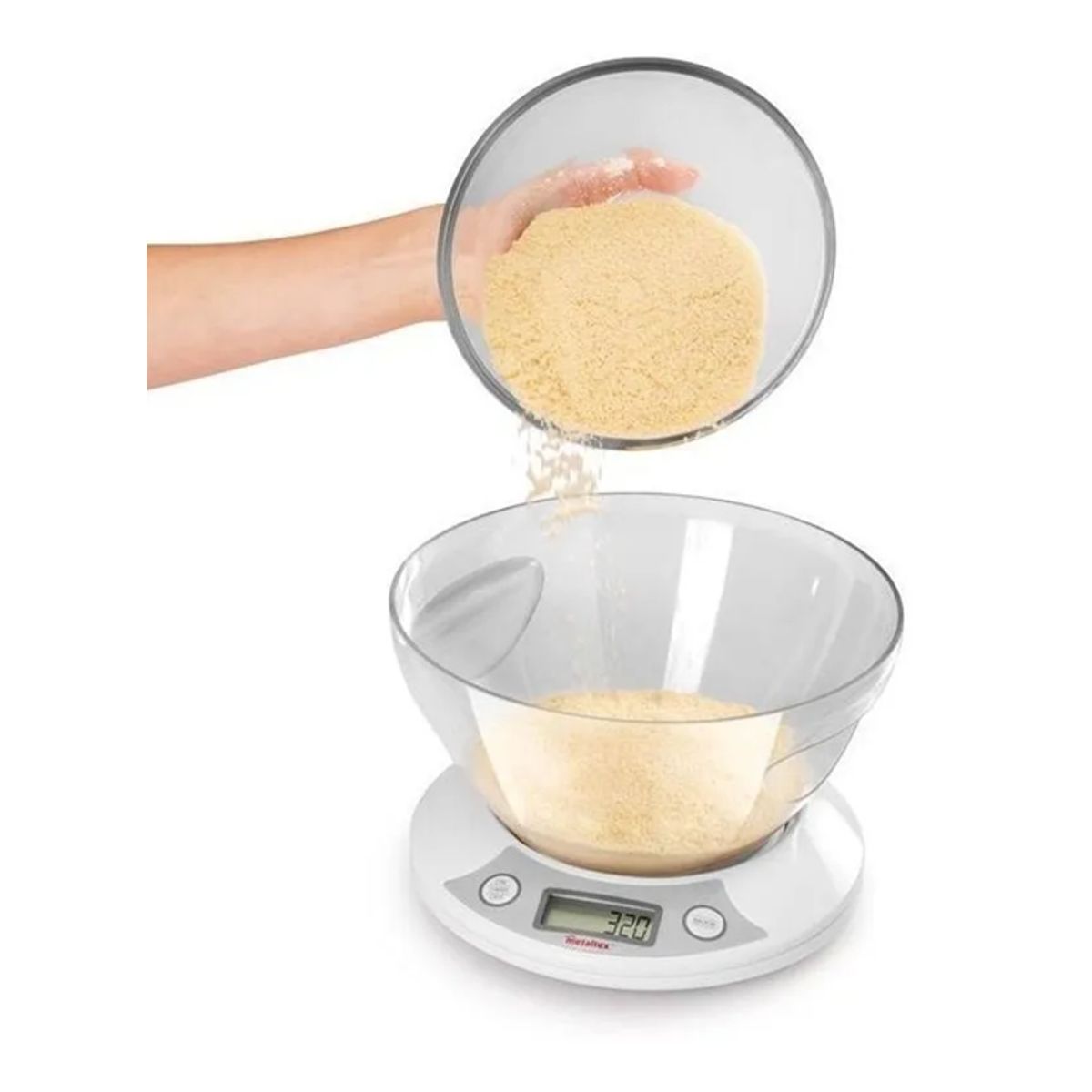 GENERICO - Balanza digital cocina Metaltex 5kg color blanco