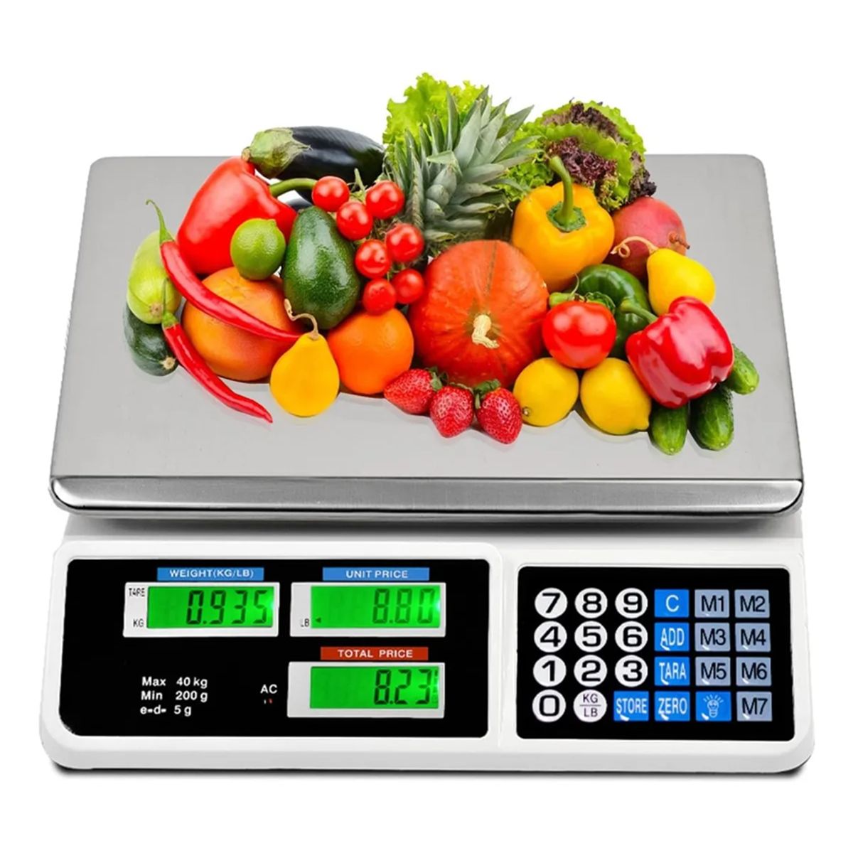 GENERICO - Balanza digital 40kg con luz led