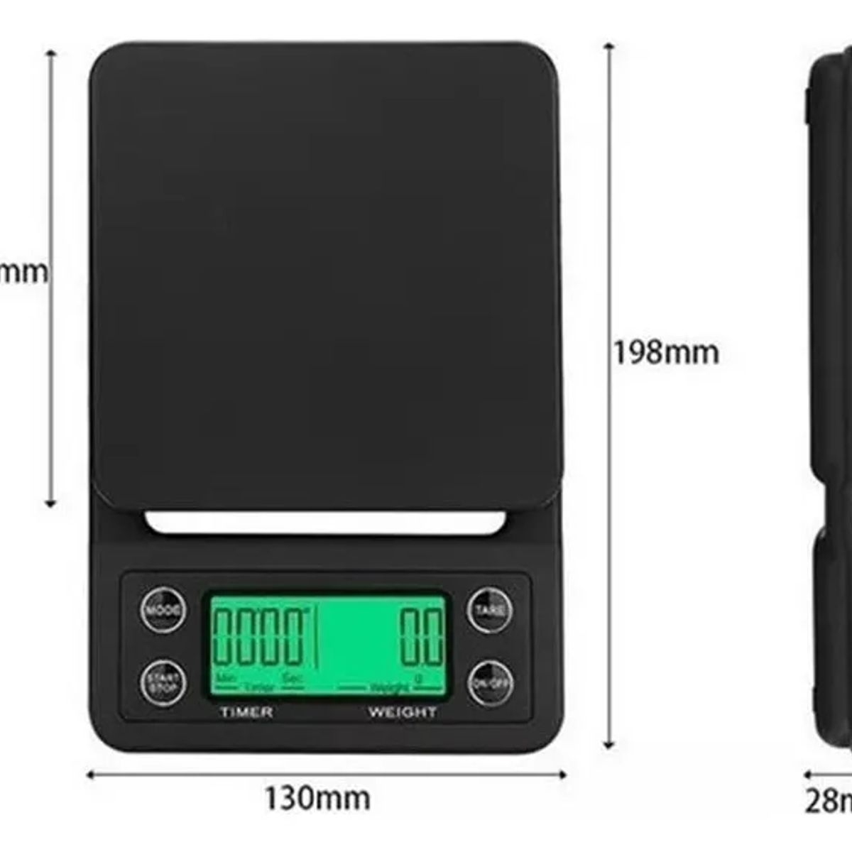 GENERICO - Pesa balanza café digital con temporizador