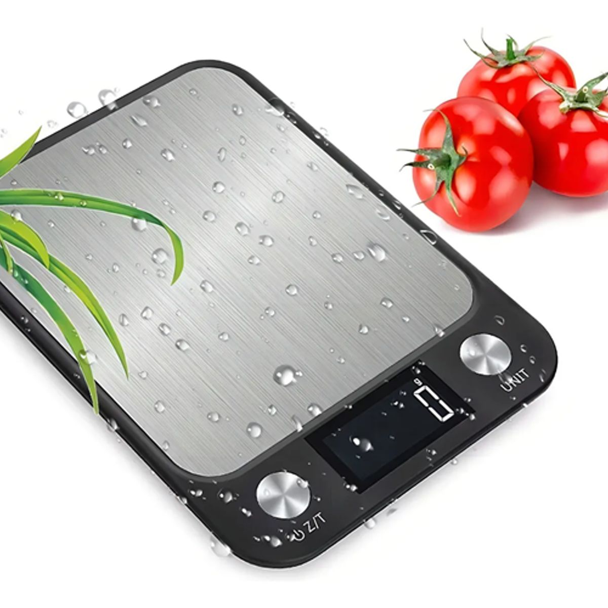 GENERICO - Balanza digital cocina acero inoxidable 10kg color negro
