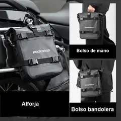 ROCKBROS - Alforja Impermeable 5L Moto y Bolso Bandolera Viaje