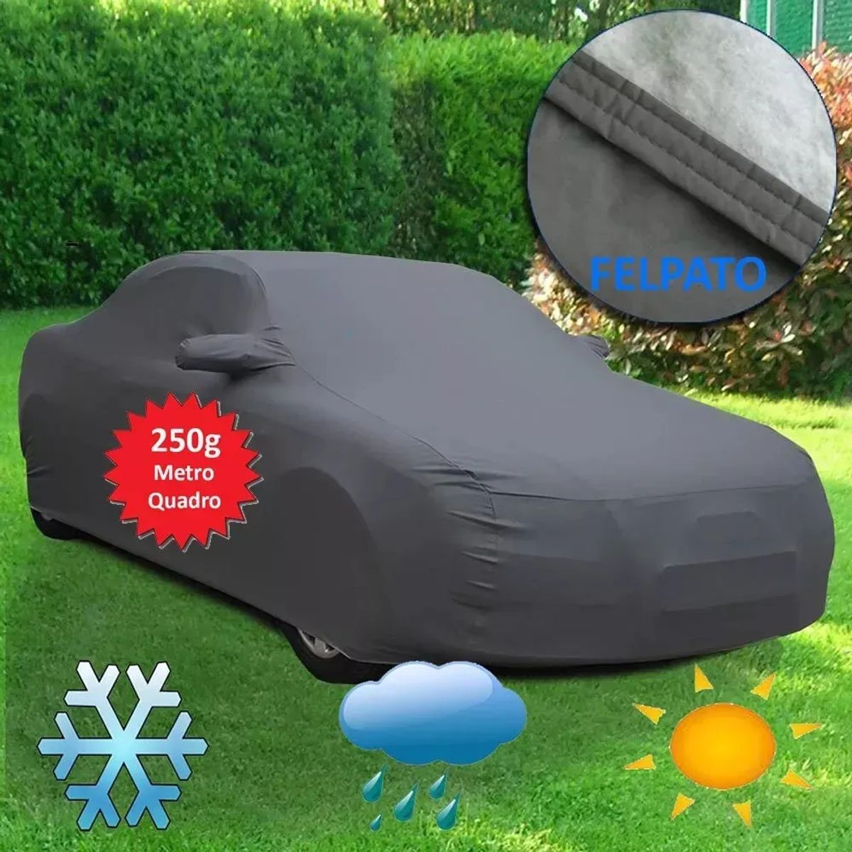 GENERICO - Carpa funda cubre auto xl premium con felpa