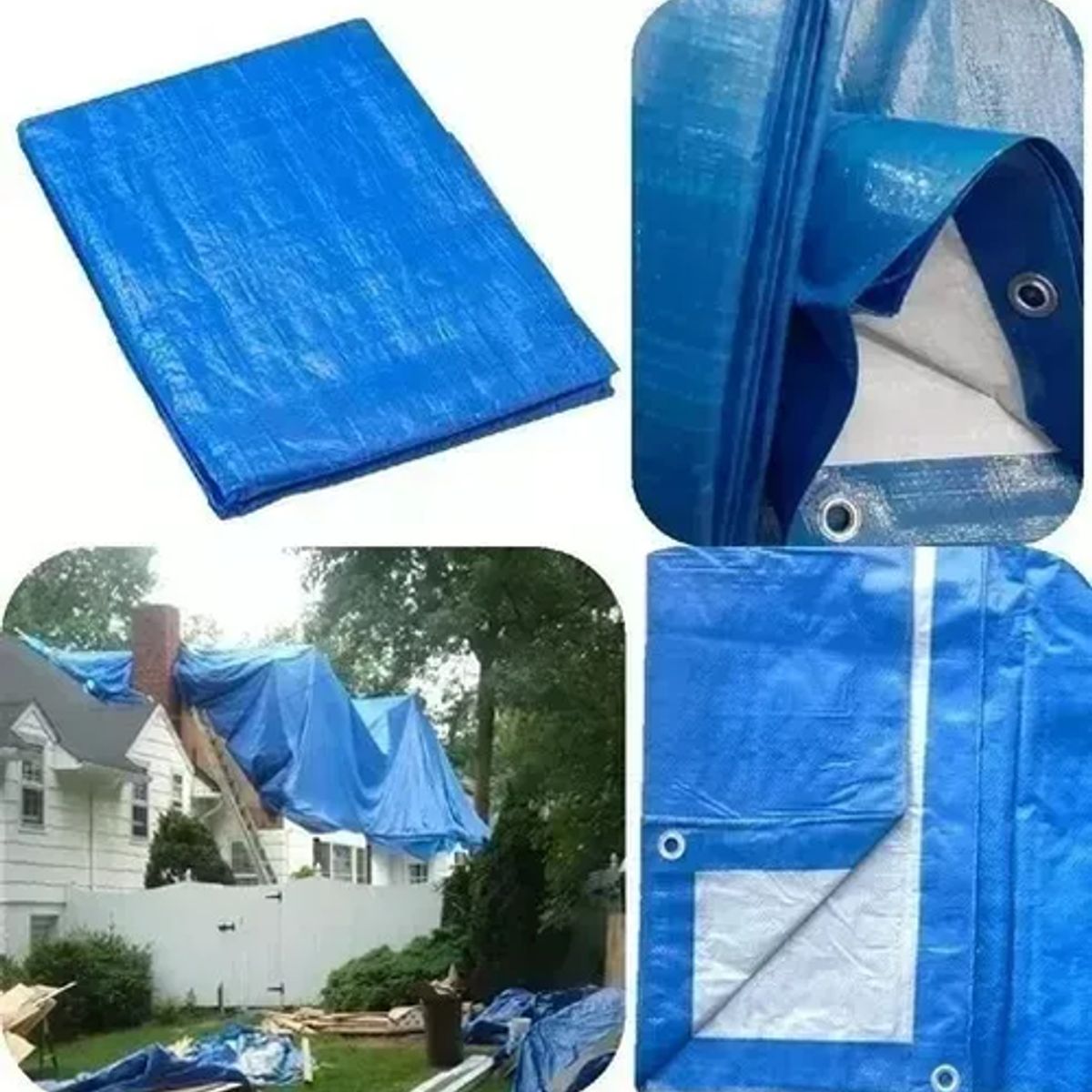 GENERICO - Carpa lona impermeable 3x4m azul