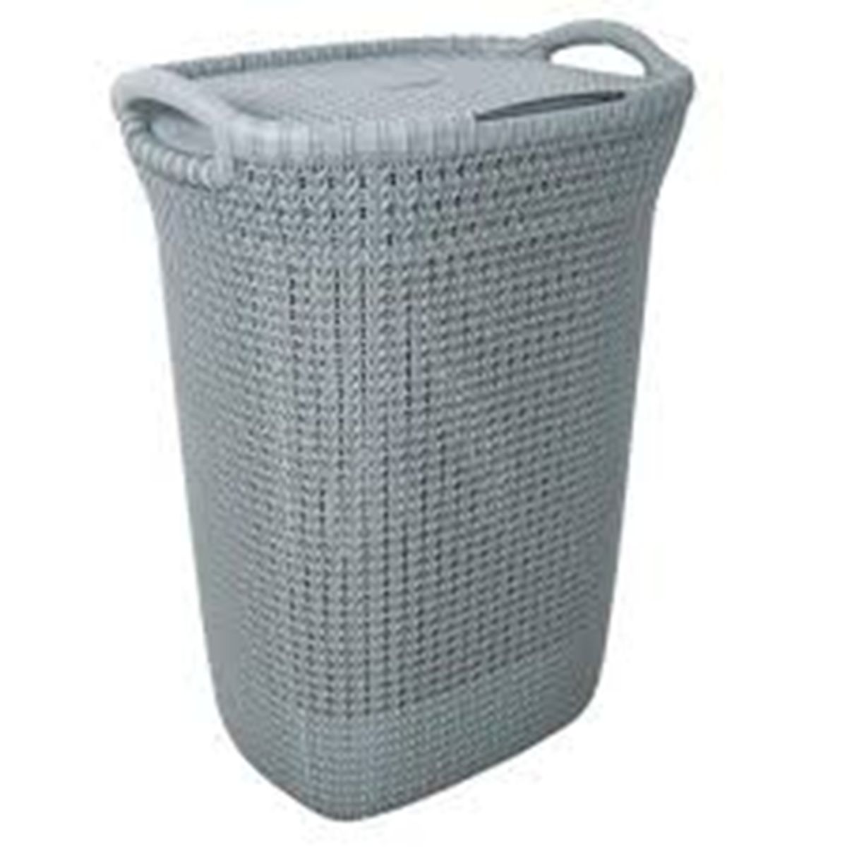 GENERICO - Canasto ropa rectangular Khipu plástico color gris