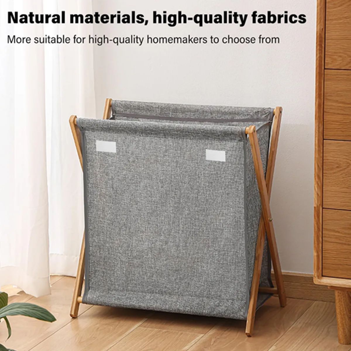 GENERICO - Cesto ropa sucia plegable 75l con tapa