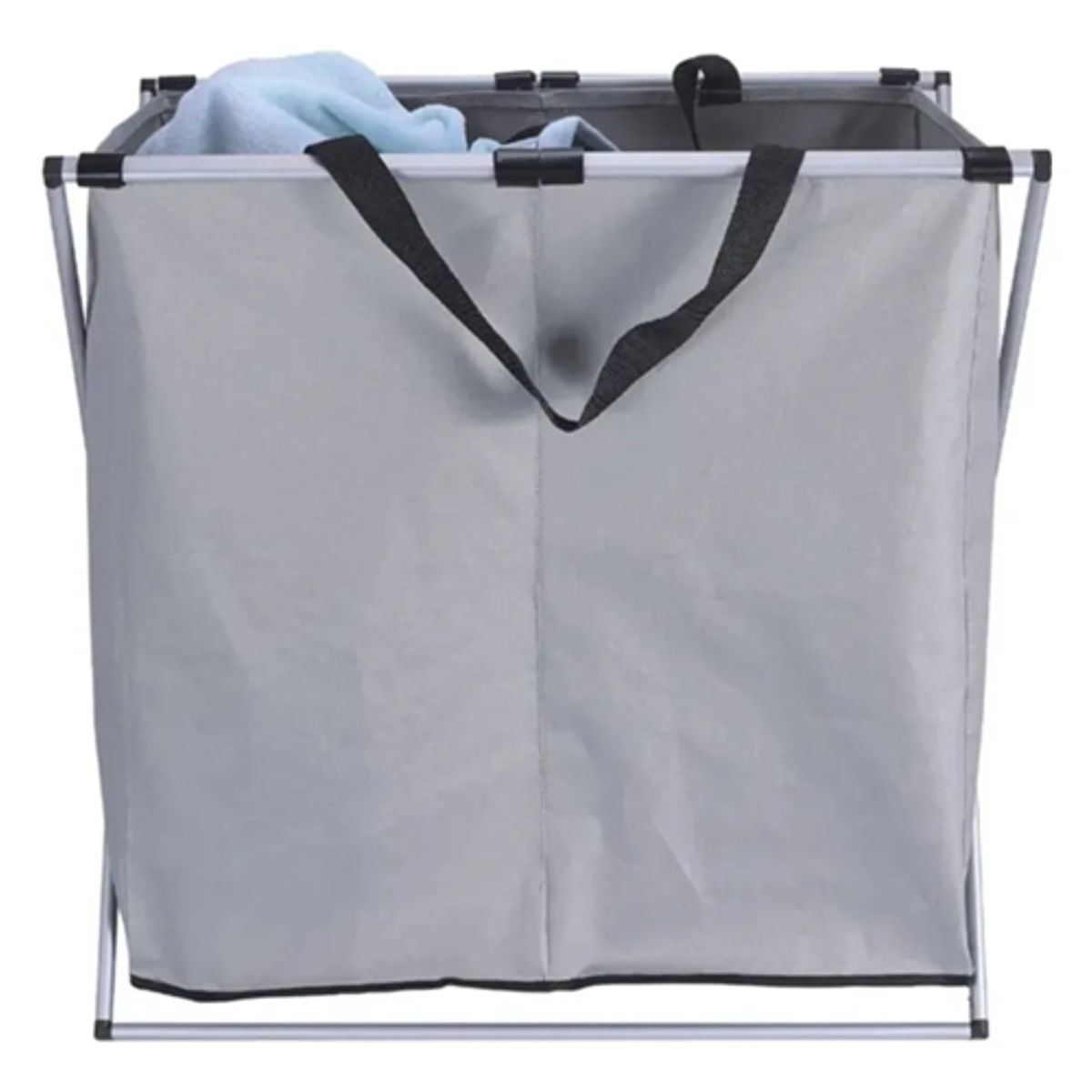 GENERICO - Canasto ropa sucia plegable doble color gris