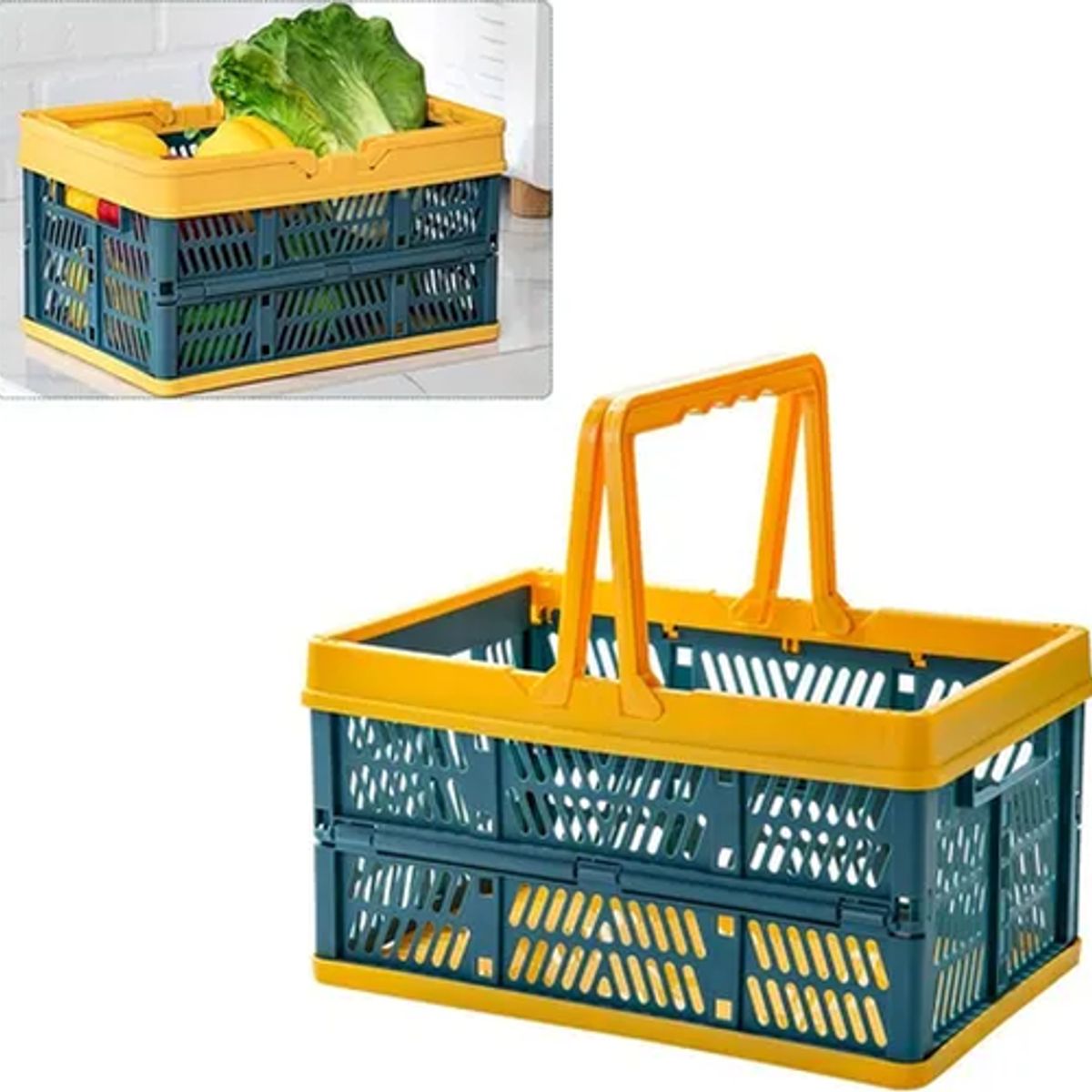 GENERICO - Canasto plegable compras y organización 38cm