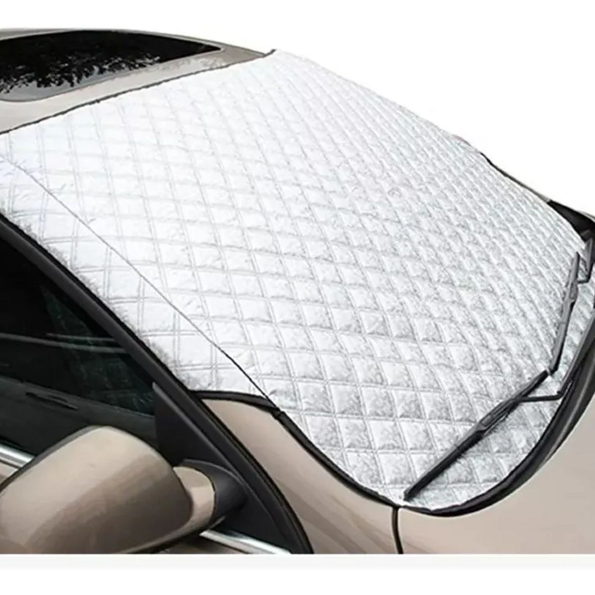 GENERICO - Cubre parabrisas sombrilla protección color plata