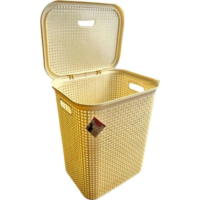 GENERICO - Cesto ropa rattan 102l con tapa