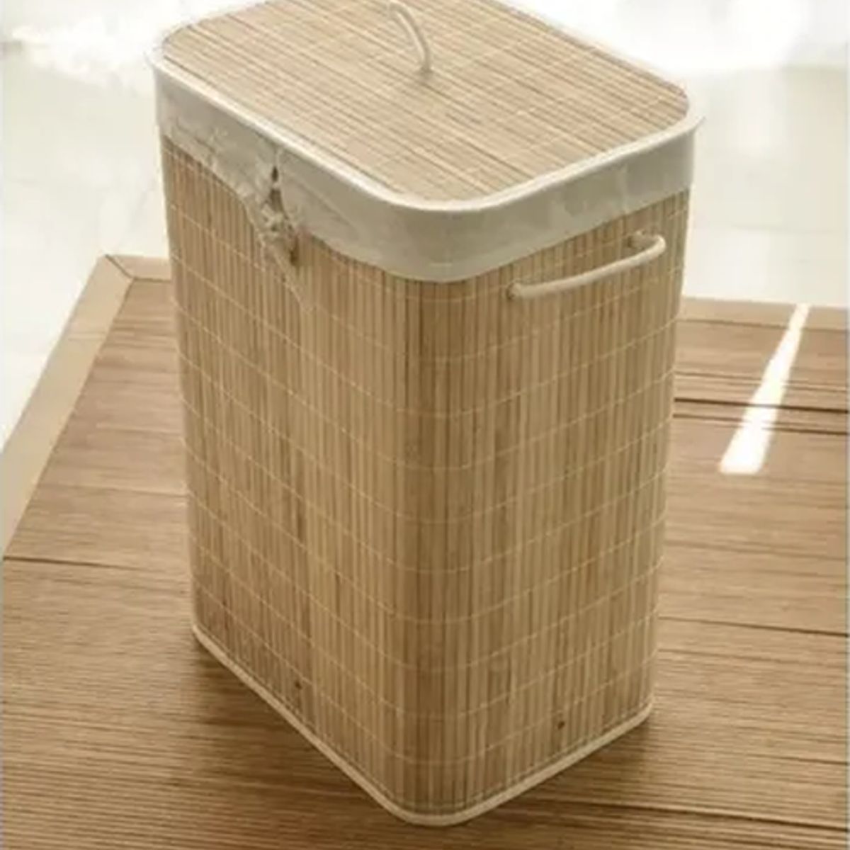 GENERICO - Cesta ropa bambú con tapa