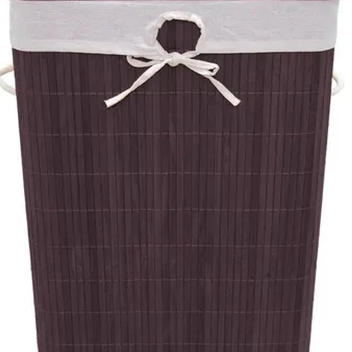 GENERICO - Cesto ropa rectangular bambú chocolate