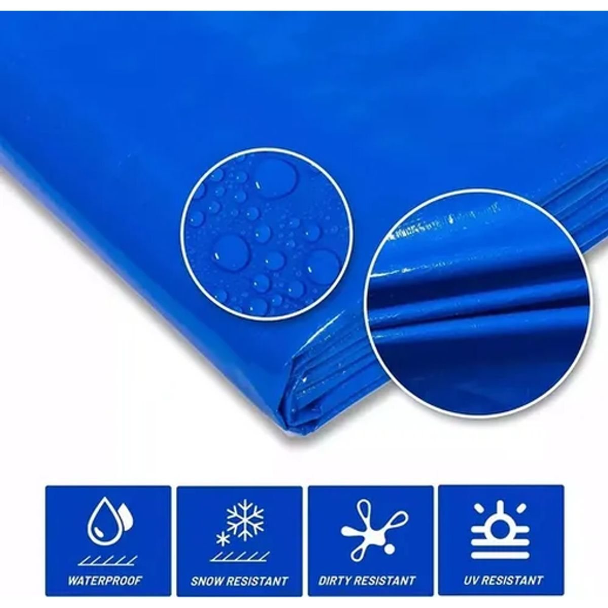 GENERICO - Carpa lona impermeable multiuso 5x6m azul