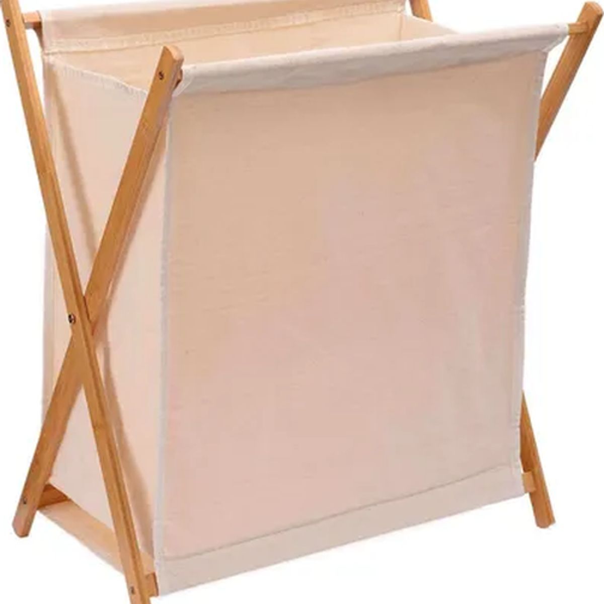 GENERICO - Cesto ropa bambú plegable color beige