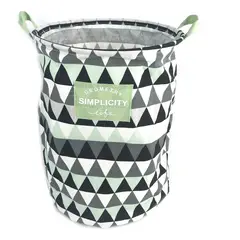 GENERICO - Cesto ropa sucia plegable diseño triángulos 35x45