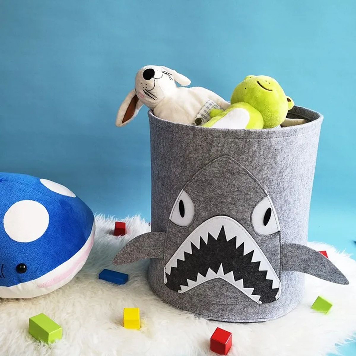 GENERICO - Canasto ropa 5 modelos color gris tiburón