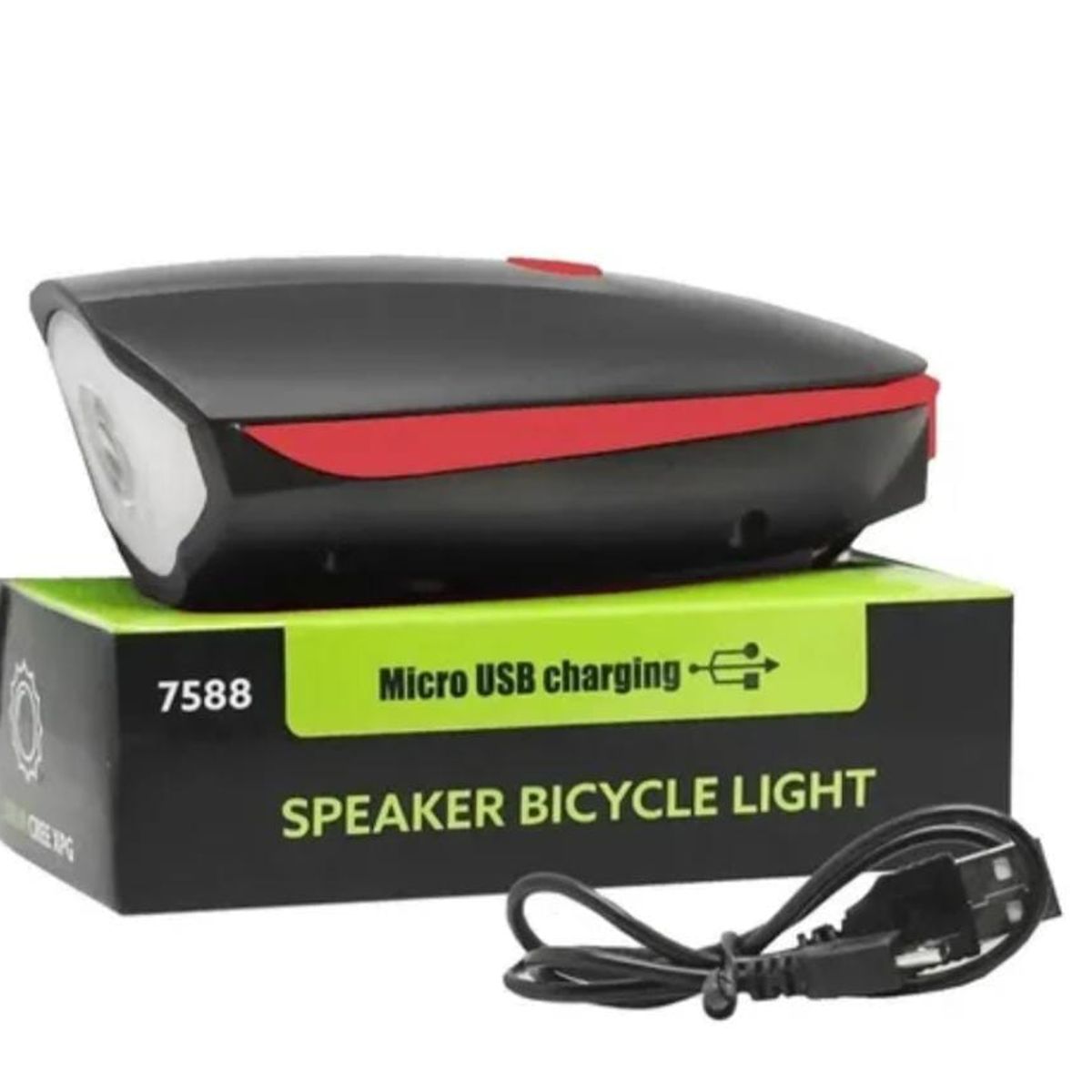 GENERICO - Luz Led Recargable Bicicleta Contra Agua Con Bocina