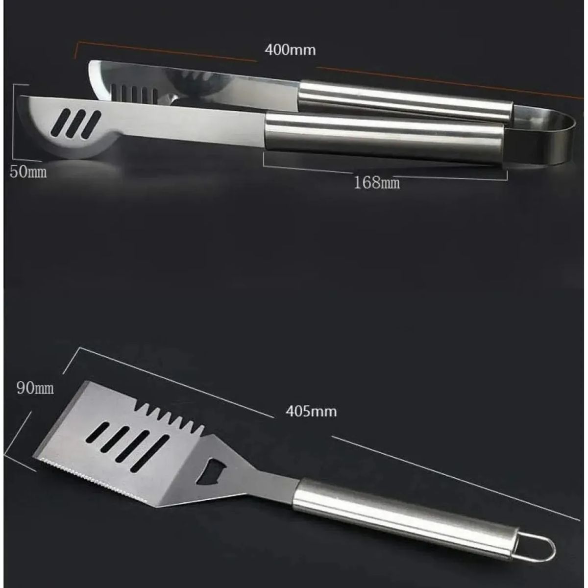 MOVI - MALETA DE LUJO CON SET PARRILLERO DE 18 PIEZAS ACERO INOX,