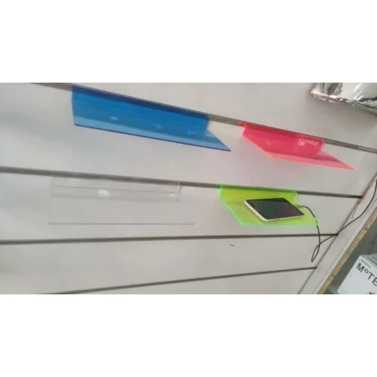 GENERICO - Pack 10 Bandejas Exhibidoras Plana Transparente 25x11cm Gms