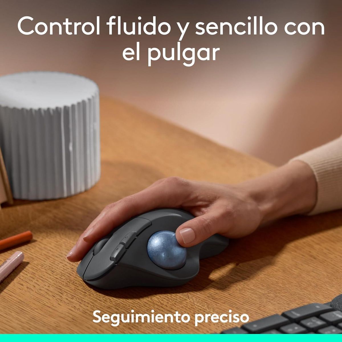 LOGITECH - Logitech Ergo M575S Mouse inalámbrico con trackball