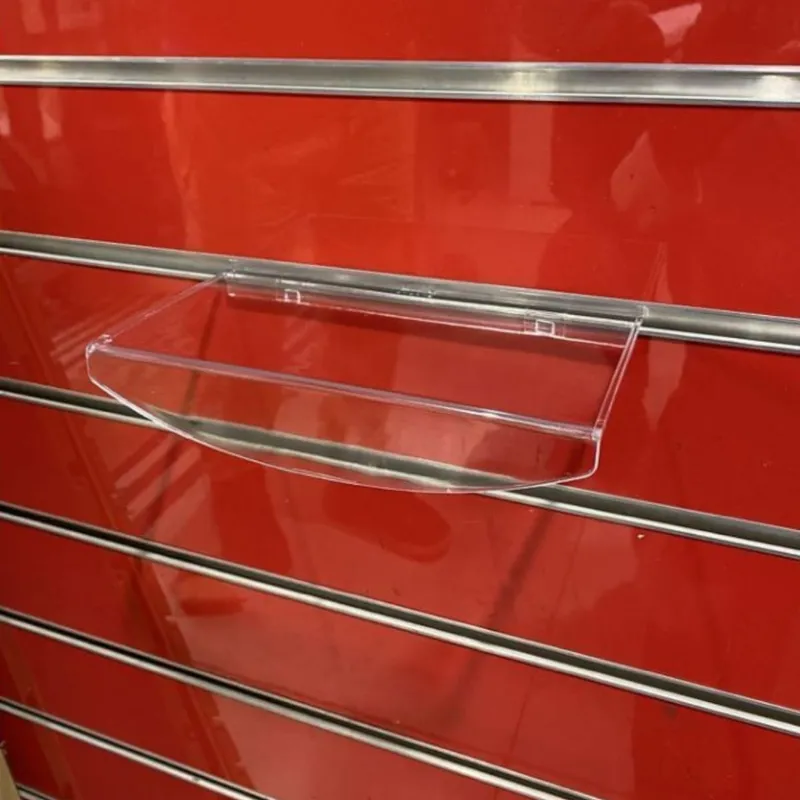 GENERICO - Set 10  Exhibidor Acrilico Transparente Curva 23cm Gms