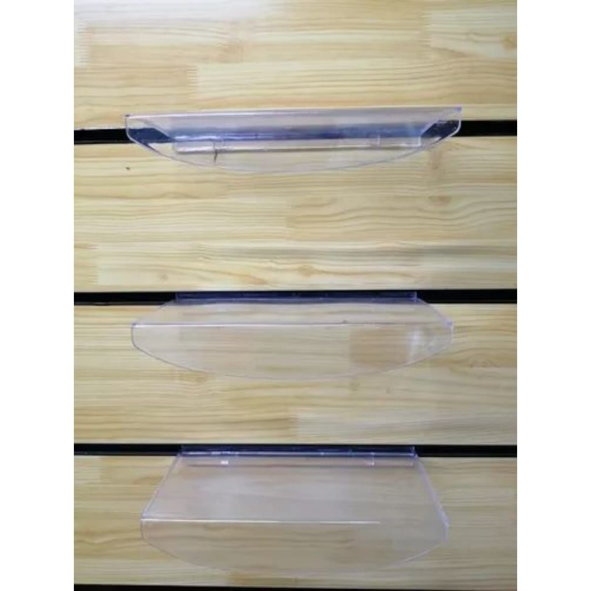 GENERICO - Set 10  Exhibidor Acrilico Transparente Curva 23cm Gms