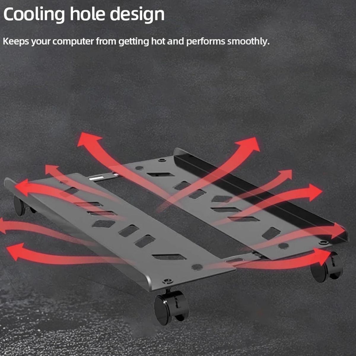 ATURE - Soporte Universal Para Pc Compu Ajustable 20-30 Cm Ruedas