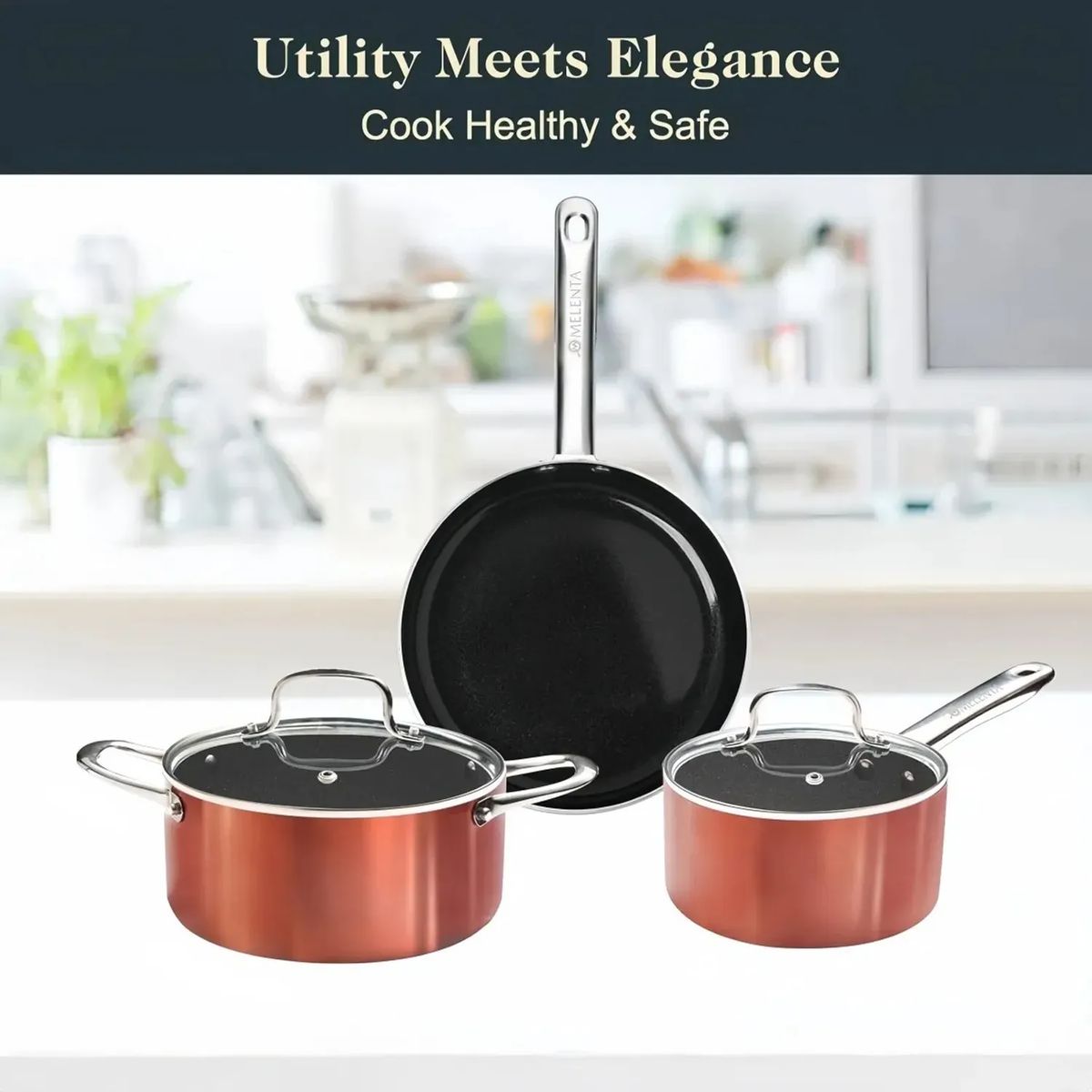 MOVI - JUEGO DE BATERIA DE COCINA 11 PIEZAS PARA TODO TIPO DE COCINAS