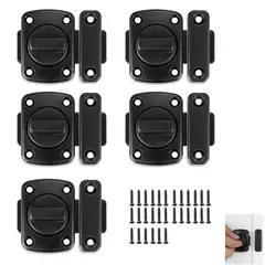 ATURE - 5 Unids Cerraduras De Puerta Gabinete Para Baño Inodoro Negro