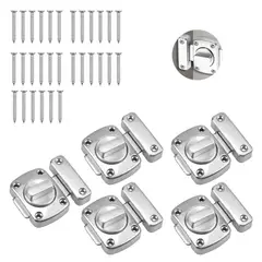 ATURE - 5 Unids Cerraduras De Puerta Gabinete Para Baño Inodoro Plateado