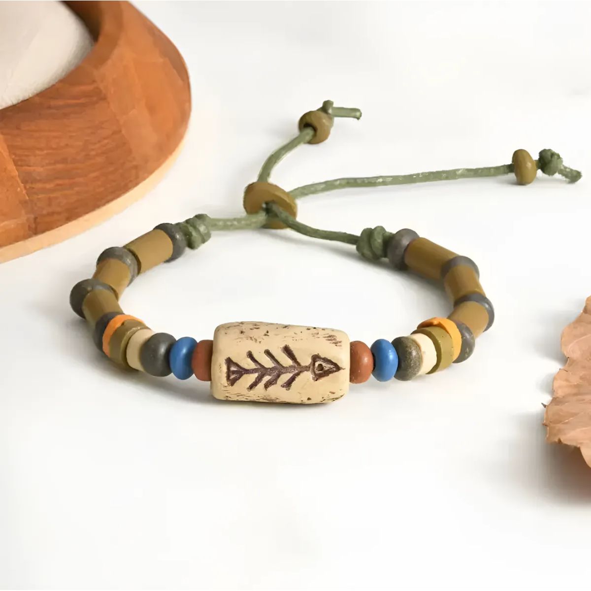 GENERICO - Pulsera De Piedra Natural Y Madera Hombre Mujer Moda Royal Madriz