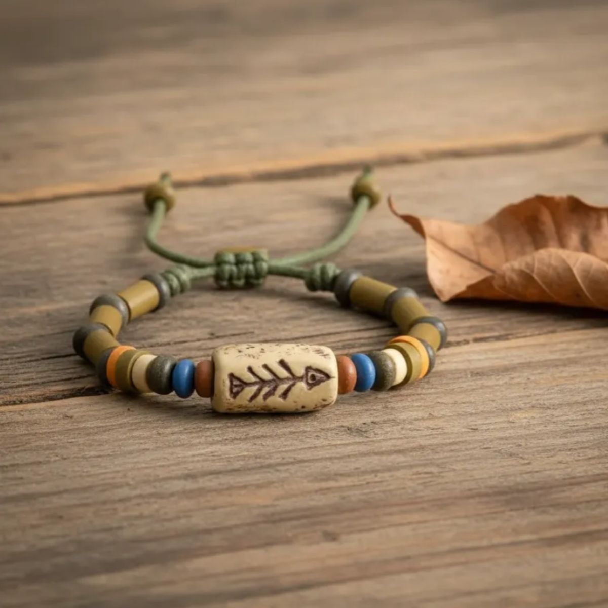 GENERICO - Pulsera De Piedra Natural Y Madera Hombre Mujer Moda Royal Madriz
