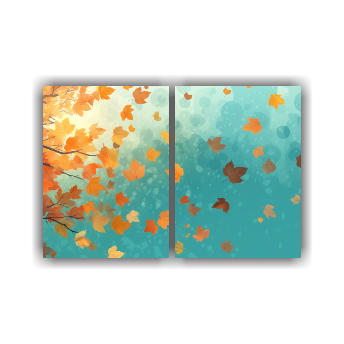 GENERICO - Cuadro Decorativo Hojas Flotan Bajo Sol Otoñal 100x75 Cm