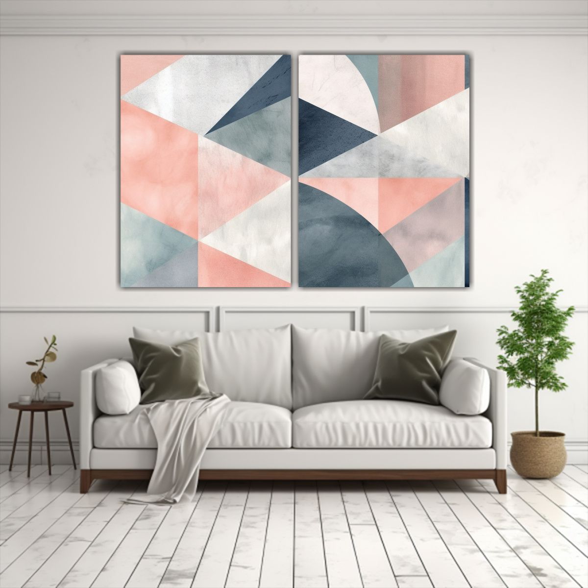 GENERICO - Composiciones Geométricas En Estilo Galería 100x65 Cm