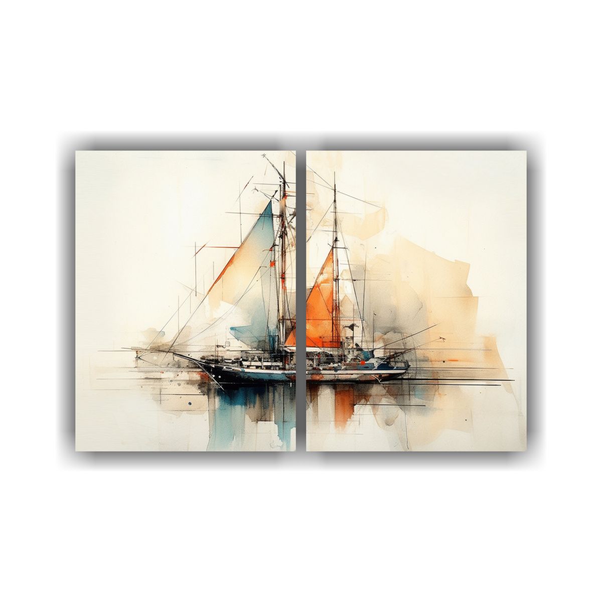 GENERICO - Pintura Al óleo De Velero En Lienzo Para 100x65 Cm