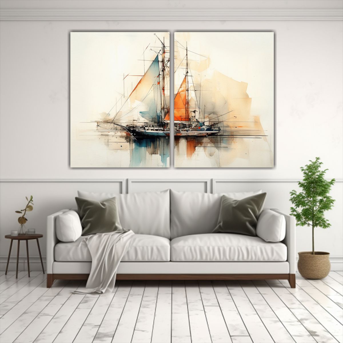 GENERICO - Pintura Al óleo De Velero En Lienzo Para 100x65 Cm