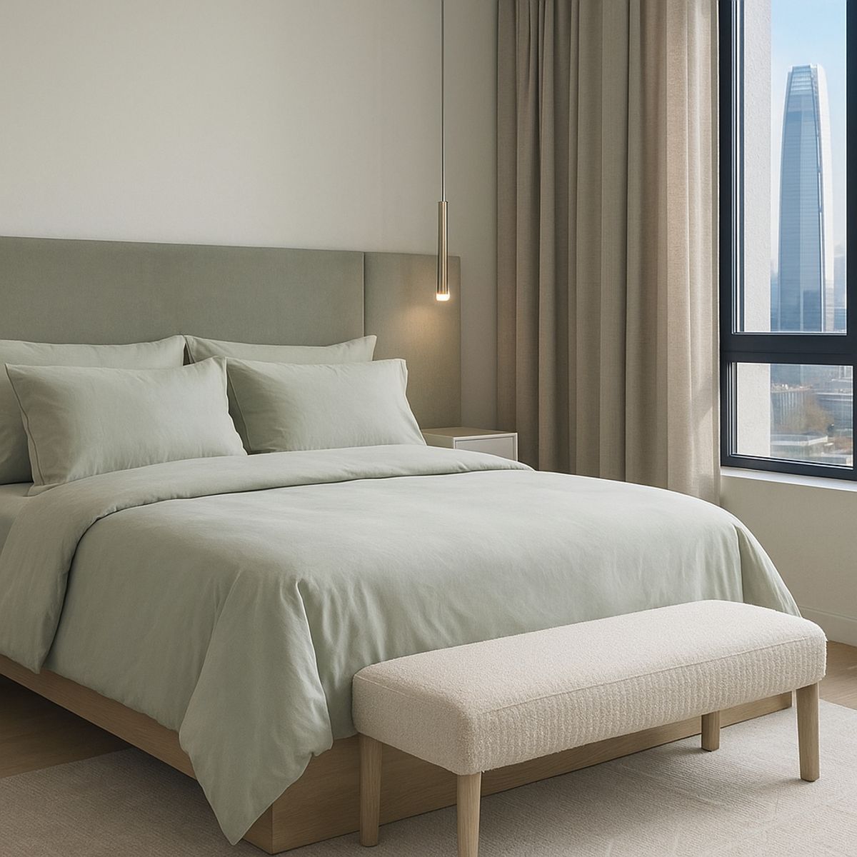 ARMONIA - Set de cama 2 plazas Signature 800 hilos color sólido