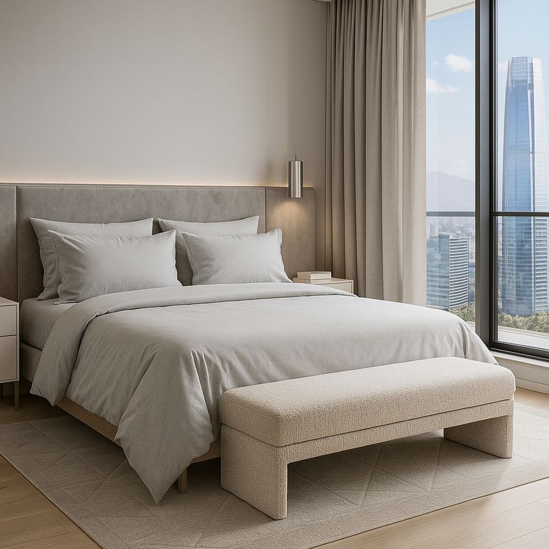 ARMONIA - Kit de cama 2 plazas Signature 800 hilos color sólido