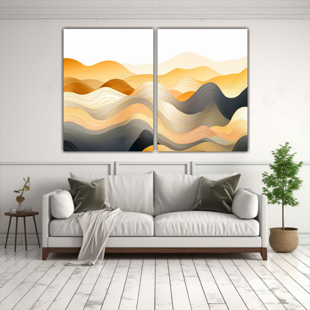 GENERICO - Pintura Cultural Y Naturalista En Dos 100x65 Cm