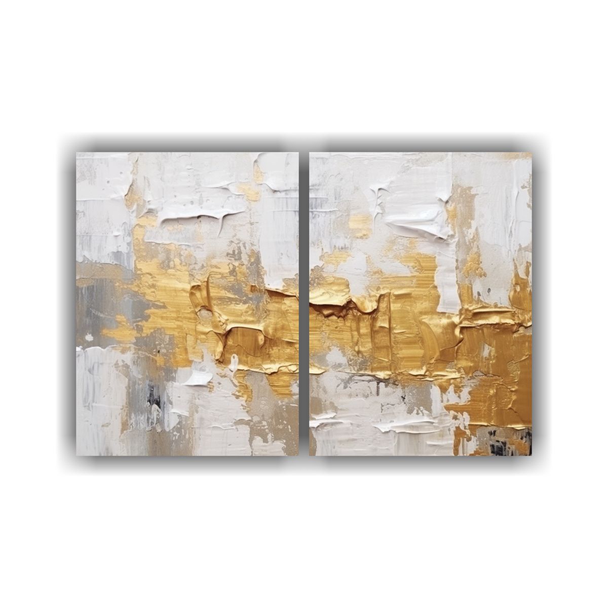 GENERICO - Conjunto De Cuadros Abstractos En Bastidor Para 100x65 Cm