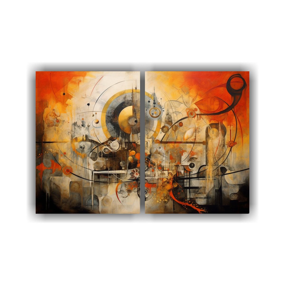 GENERICO - Cuadros Decorativos Abstractos Con Intensa 100x75 Cm