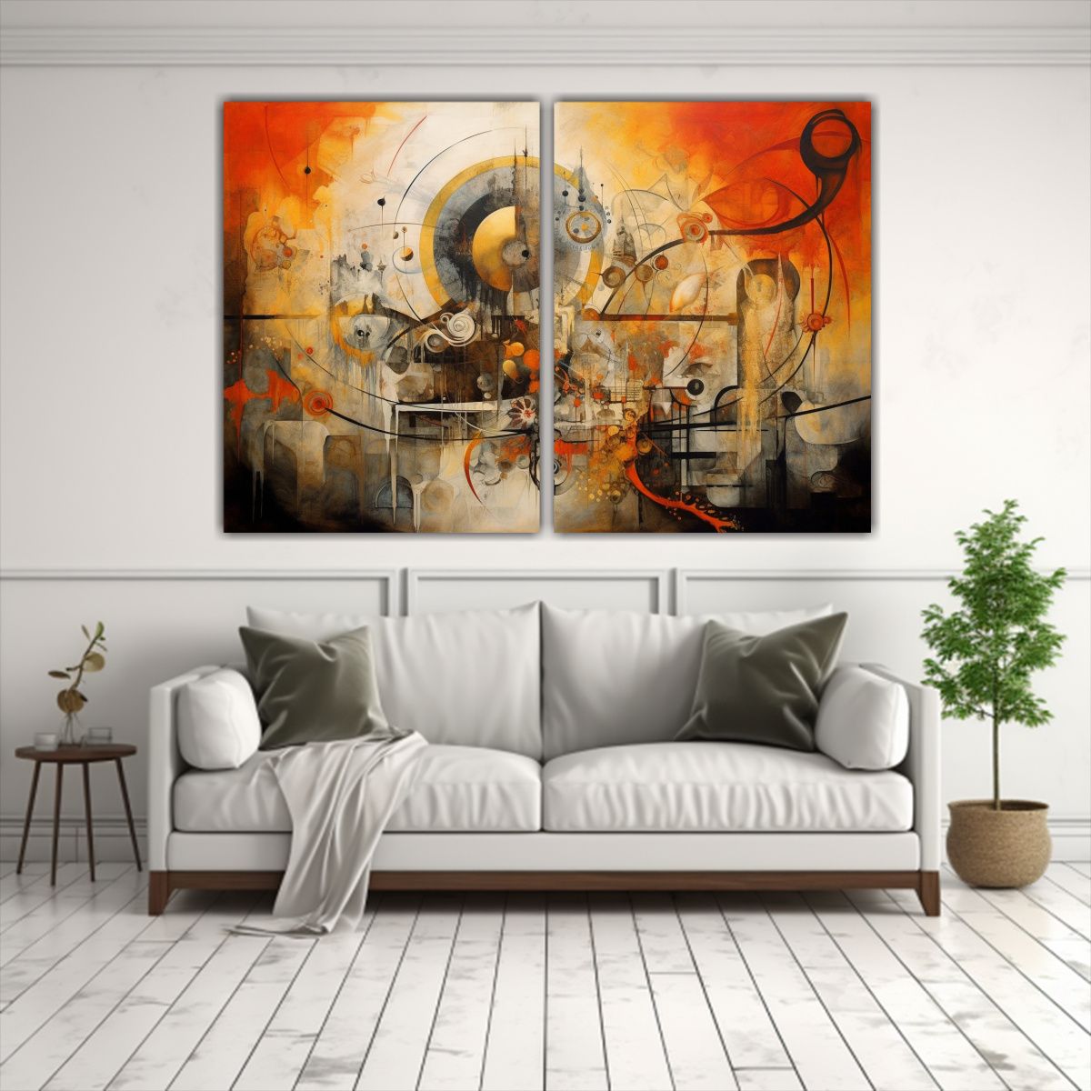 GENERICO - Cuadros Decorativos Abstractos Con Intensa 100x75 Cm