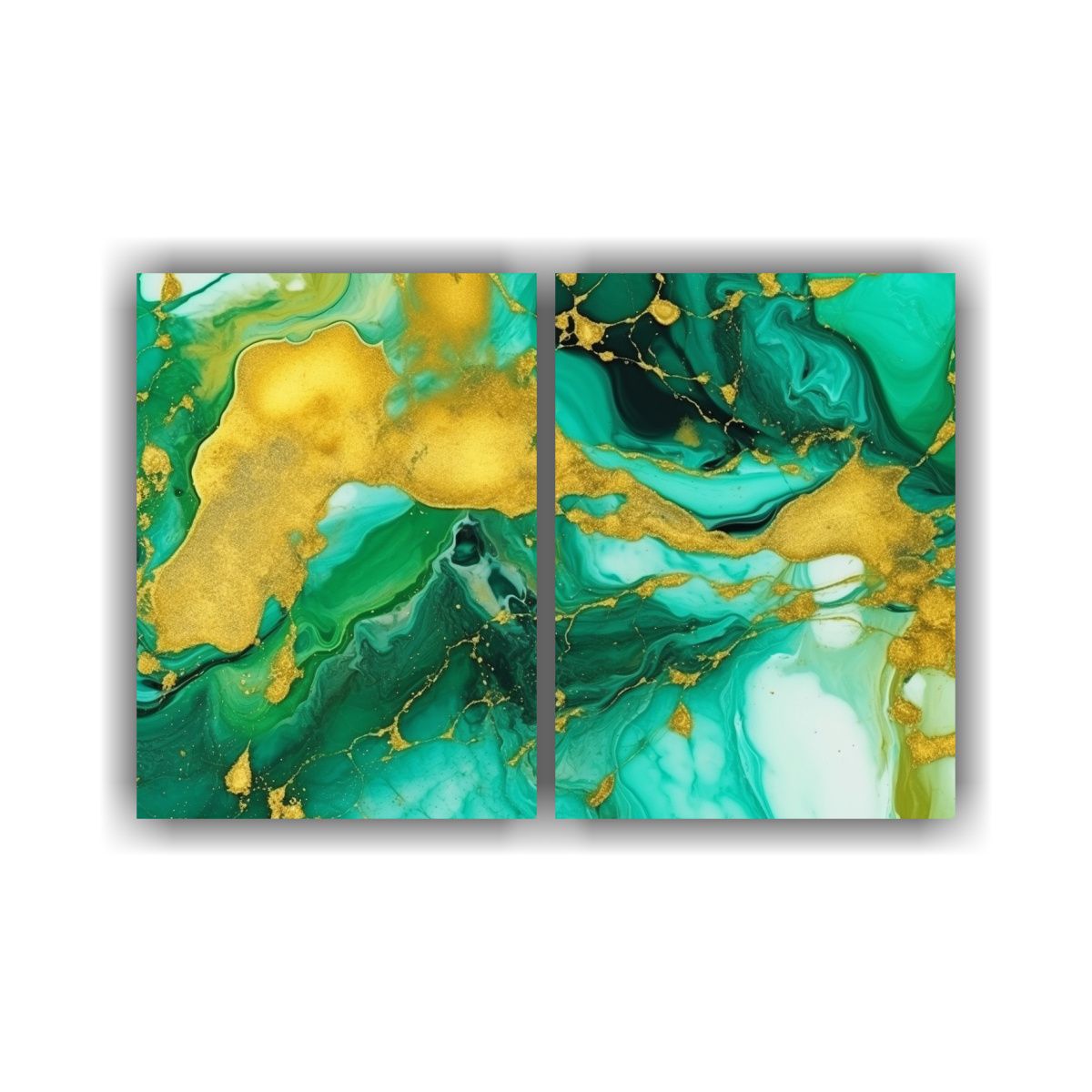 GENERICO - Fondo Acuarela Verde Pintado Con Pincel 100x75 Cm