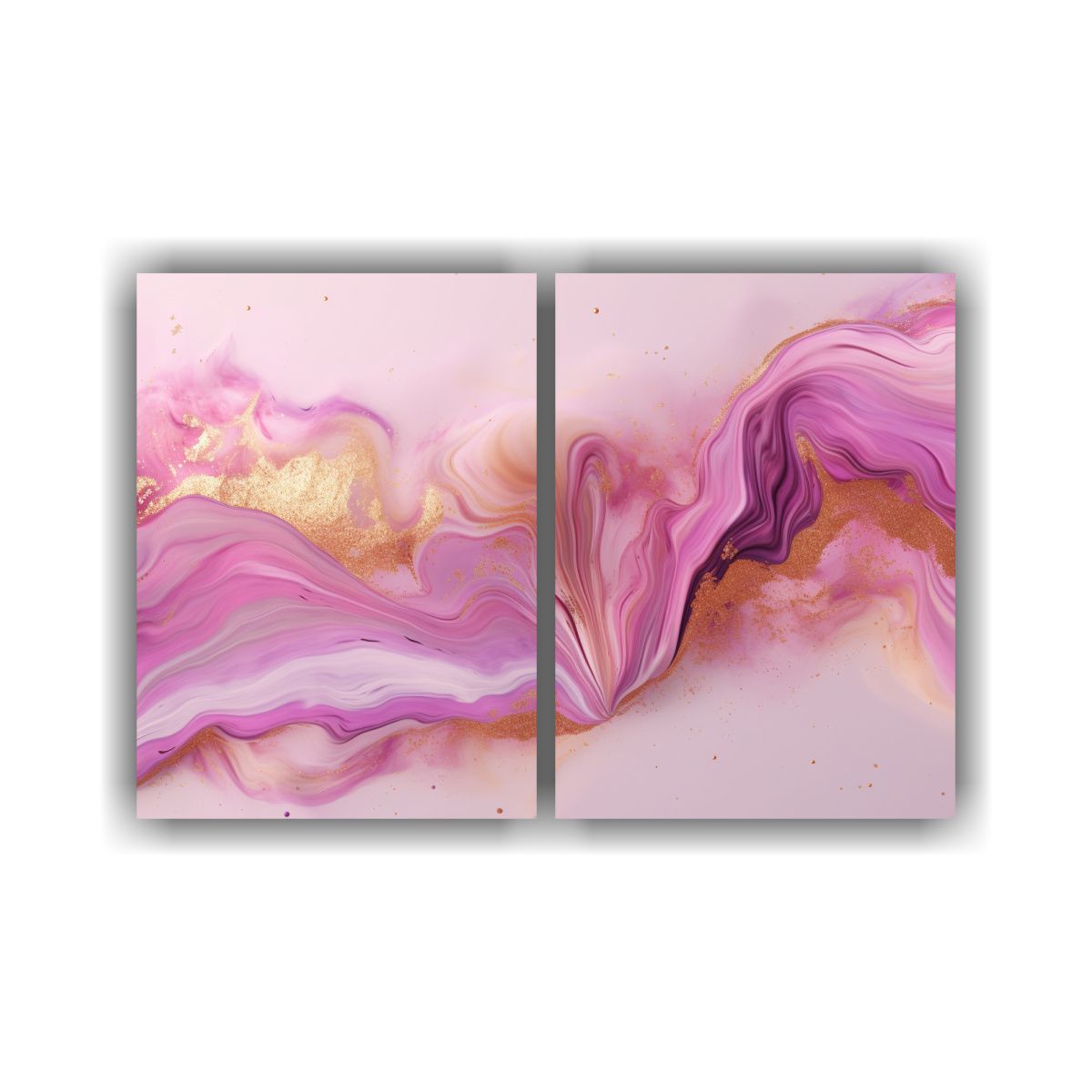 GENERICO - Cuadros Estilo Galería Fondo Mármol Rosa 100x75 Cm