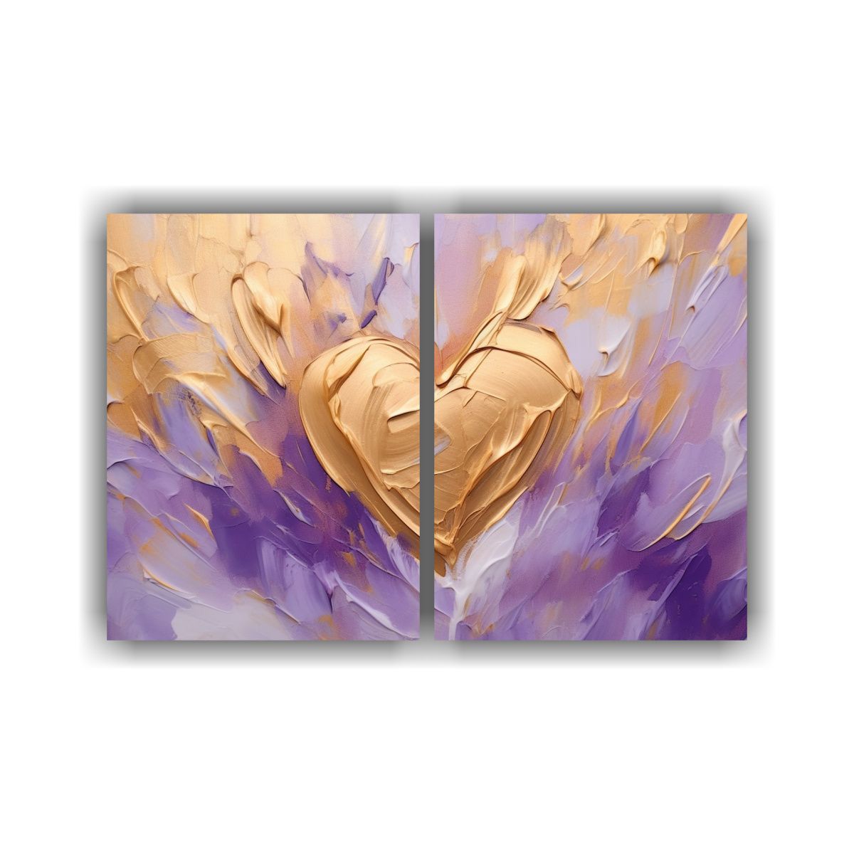 GENERICO - Pintura Abstracta De Corazones En Movimiento 100x75 Cm