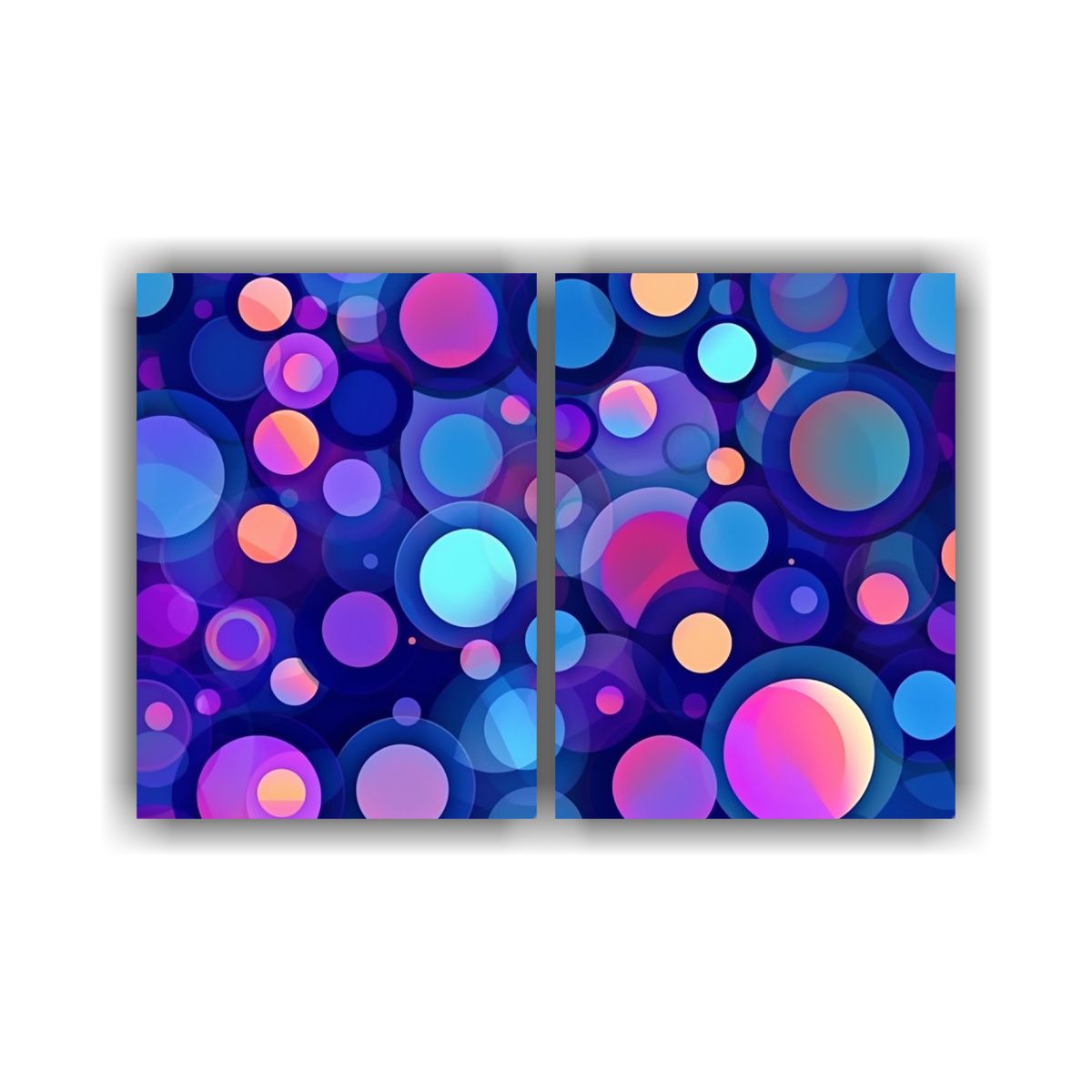 GENERICO - Lienzos Estilo Galería Abstracto Púrpura Y Azul 100x65 Cm