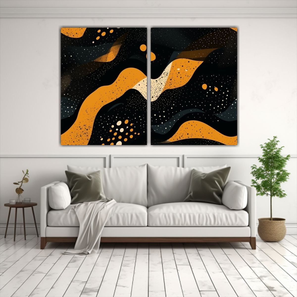 GENERICO - Composiciones Dibujo Simple Abstracto Oscuro Con 100x65 Cm