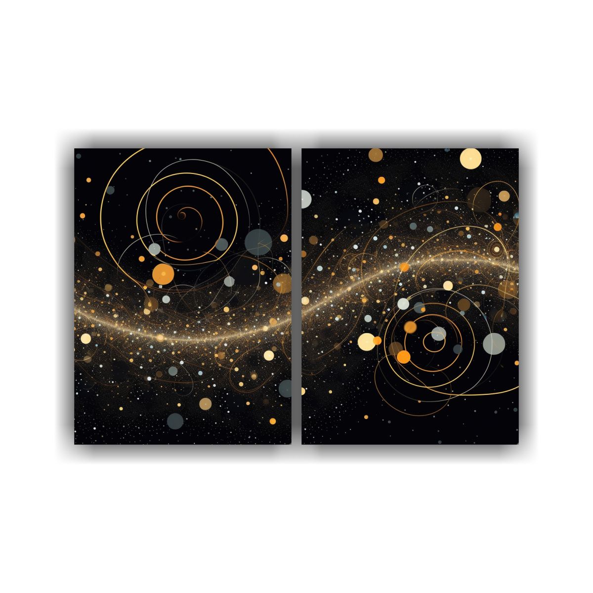 GENERICO - Pinturas De Pared Cósmicas Estrelladas En Negro 100x65 Cm